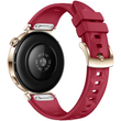 Силіконовий ремінець з крижаним візерунком для Huawei Watch GT5 (18 мм) із кнопковою системою кріпле, Червоний