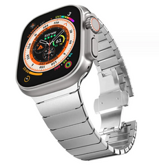 Ремешок мтелический IRON для Apple Watch 49/45/44/42 mm AAA+, Срібний
