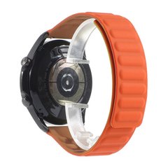 Ремешок силиконовый магнитный MagStrap 22 мм Amazfit GTR | Stratos 3, Оранжевый