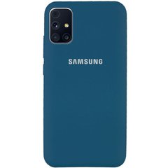 Чехол Silicone Cover Full Protective (AA) для Samsung Galaxy M31s, Синий / Cosmos blue