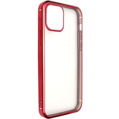 Прозрачный силиконовый чехол глянцевая окантовка Full Camera для Apple iPhone 13 (6.1"), Красный