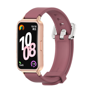 Силіконовий ремінець Mijobs для Huawei Band 11 Pro, бордовий