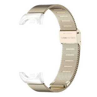 Металевий ремінець MIJOAS Milanese Loop для Mi Band 8 / 9 (класична застібка), Беж