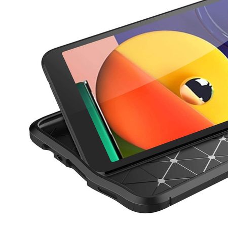 TPU чехол фактурный (с имитацией кожи) для Samsung Galaxy M01 Core / A01 Core, Черный