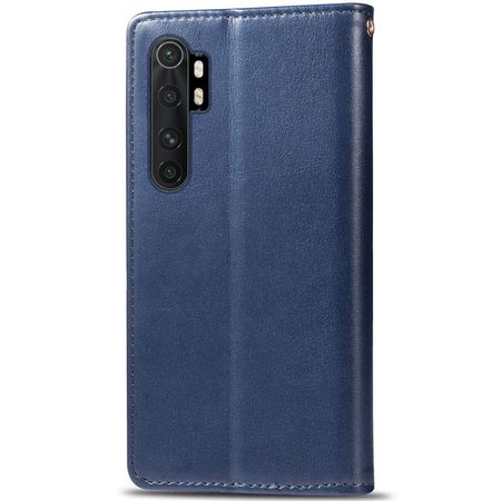 Кожаный чехол книжка GETMAN Gallant (PU) для Xiaomi Mi Note 10 Lite, Синий