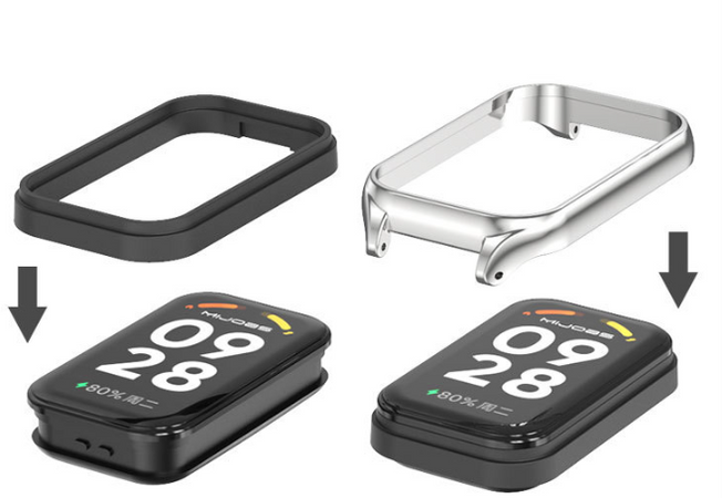 Силіконовий ремінець для Redmi Smart Band 3 / Mi Band 9 Active, Чорний