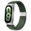 Ремешок для Mi Band 8/9 тканевый, Хаки+Серебряный