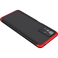 Пластиковая накладка GKK LikGus 360 градусов (opp) для Xiaomi Redmi 10 / Note 11 4G, Черный / Красный