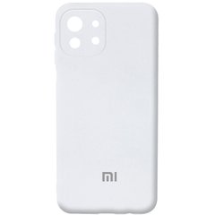 Чехол Silicone Cover Full Camera (AA) для Xiaomi Mi 11 Lite, Белый / White