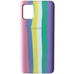 Чехол Silicone Cover Full Rainbow для Samsung Galaxy A31, Розовый / Сиреневый
