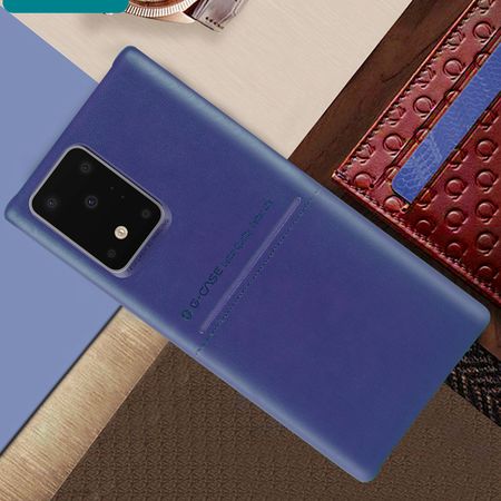 Кожаная накладка G-Case Cardcool Series для Samsung Galaxy S20 Ultra, Синий