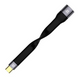 Кабель USB 3.1 to Type-C 10Gbps 100W &mdash; ультракороткий, жовтий / чорний, швидка зарядка та передача, Чорний (М+Т)