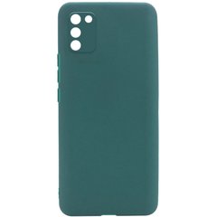 Силиконовый чехол Candy Full Camera для Samsung Galaxy A02s, Зеленый / Forest green