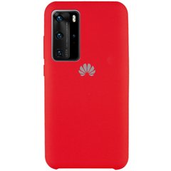Чехол Silicone Cover (AAA) для Huawei P40 Pro, Красный / Red
