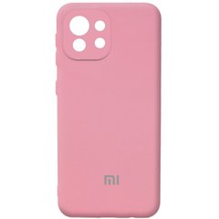 Чехол Silicone Cover Full Camera (AA) для Xiaomi Mi 11 Lite, Розовый / Pink