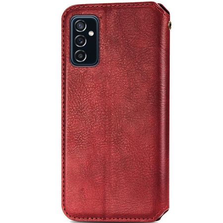Кожаный чехол книжка GETMAN Cubic (PU) для Samsung Galaxy M52, Красный