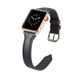 Шкіряний ремінець BlackPink Вузький для Apple Watch 42/44mm, Чорний