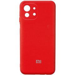 Чехол Silicone Cover Full Camera (AA) для Xiaomi Mi 11 Lite, Красный / Red