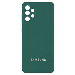 Чехол Silicone Cover Full Camera (AA) для Samsung Galaxy A72 4G / A72 5G, Зеленый / Pine green