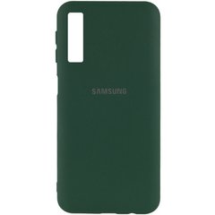 Чехол Silicone Cover My Color Full Protective (A) для Samsung A750 Galaxy A7 (2018), Зеленый / Dark green