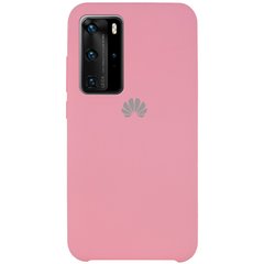 Чехол Silicone Cover (AAA) для Huawei P40 Pro, Розовый / Light pink