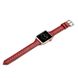 Ремешок кожаный BlackPink Узкий для Apple Watch 42/44mm, Бордовый