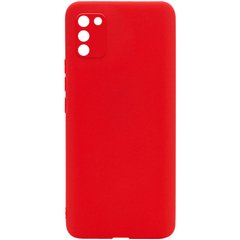 Силиконовый чехол Candy Full Camera для Samsung Galaxy A02s, Красный / Red