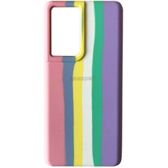 Чехол Silicone Cover Full Rainbow для Samsung Galaxy A32 4G, Розовый / Сиреневый