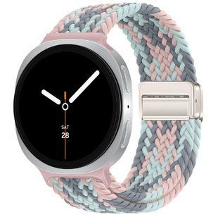 Ремешок плетеный нейлоновый для Samsung Galaxy Watch 8gray pink blue