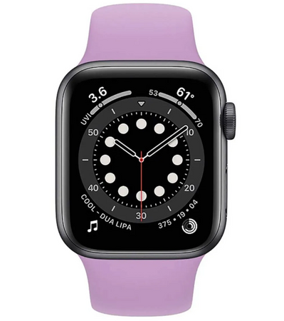 Ремешок силиконовый для Apple Watch 42 / 44 / 45 / 49 AAA+, Фіолетовий