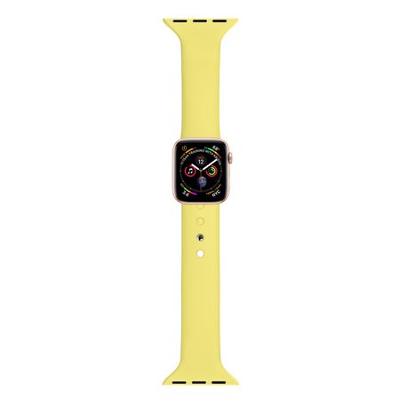 Ремінець BlackPink Силіконовий Вузький для Apple Watch 38/40mm Жовтий