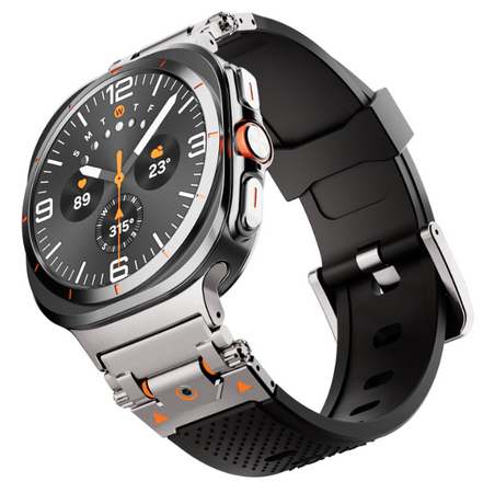 Ремешок для Samsung Galaxy Watch 7 Ultra 47mm (TPU + металлический коннектор), Ремешок для Samsung GBlack