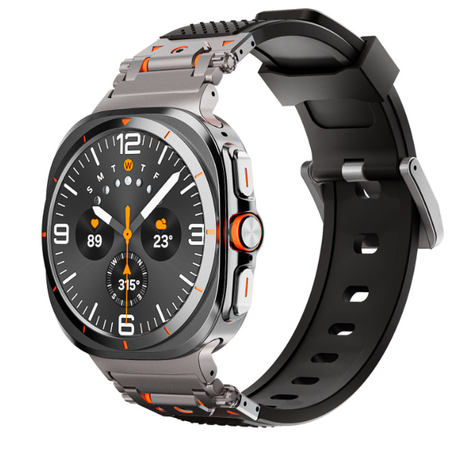 Ремешок для Samsung Galaxy Watch 7 Ultra 47mm (TPU + металлический коннектор), Ремешок для Samsung GBlack