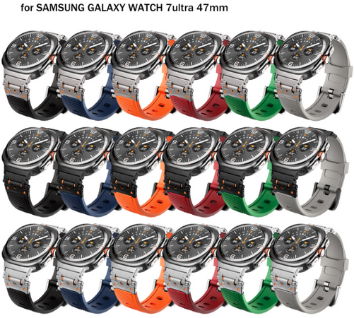 Ремешок для Samsung Galaxy Watch 7 Ultra 47mm (TPU + металлический коннектор), Ремешок для Samsung GRed