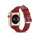 Ремешок кожаный BlackPink Узкий для Apple Watch 42/44mm, Красный