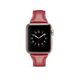 Ремешок кожаный BlackPink Узкий для Apple Watch 42/44mm, Красный