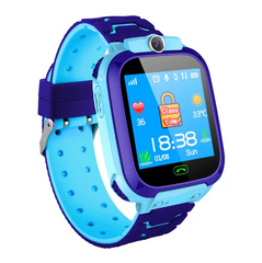 Детские водонепроницаемые умные часы с GPS трекером SMART BABY Q12 +, Blue