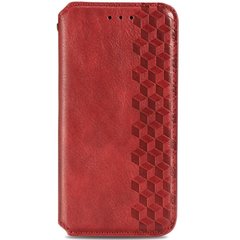 Кожаный чехол книжка GETMAN Cubic (PU) для Xiaomi Poco M4 Pro 5G, Красный