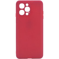 Силиконовый чехол Candy Full Camera для Apple iPhone 12 Pro Max (6.7"), Красный / Camellia