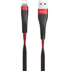 USB Cable Hoco U39 Slender iPhone 8 Black/Red 1.2m