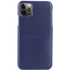 Кожаная накладка G-Case Cardcool Series для Apple iPhone 12 Pro / 12 (6.1"), Синий
