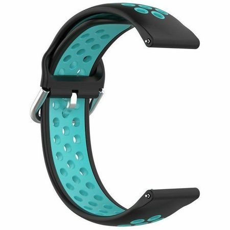 Ремешок Deexe Dual Color для часов с шириной крепления 20мм - Black / Green