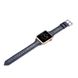 Шкіряний ремінець BlackPink Вузький для Apple Watch 42/44mm, Темно-синій