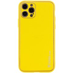 Кожаный чехол Xshield для Apple iPhone 13 Pro Max (6.7"), Желтый / Yellow
