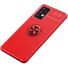 TPU чехол Deen ColorRing под магнитный держатель (opp) для Samsung Galaxy A32 4G, Красный / Красный