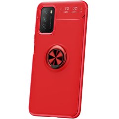 TPU чехол Deen ColorRing под магнитный держатель (opp) для Xiaomi Poco M3, Красный / Красный