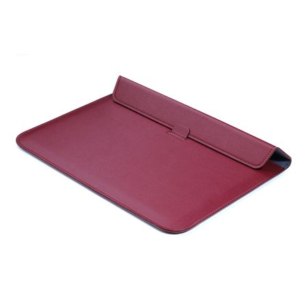 Чехол-конверт-подставка Leather PU для MacBook 13.3", Бордовый