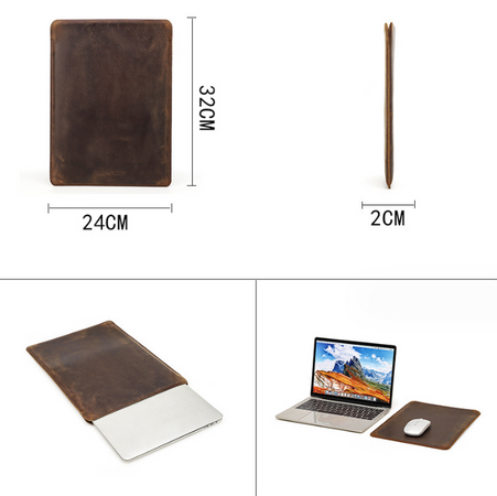 Чехол-конверт кожаный для Macbook 13 AIR/PRO и других.