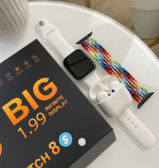 Комплект Смарт годинник + навушники Infinity (Watch 8+ Pro 4), White