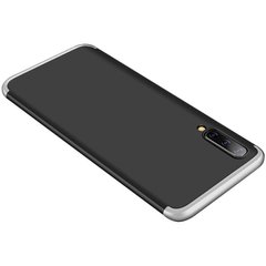 Пластиковая накладка GKK LikGus 360 градусов (opp) для Samsung Galaxy A50 (A505F) / A50s / A30s, Черный / Серебряный